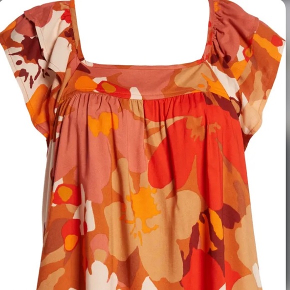 Sanctuary Print Ruffle Sleeve Top - Picture 2 of 11